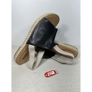 Born Womens San Isabel Black Slingback Sandals Shoes 10 Medium